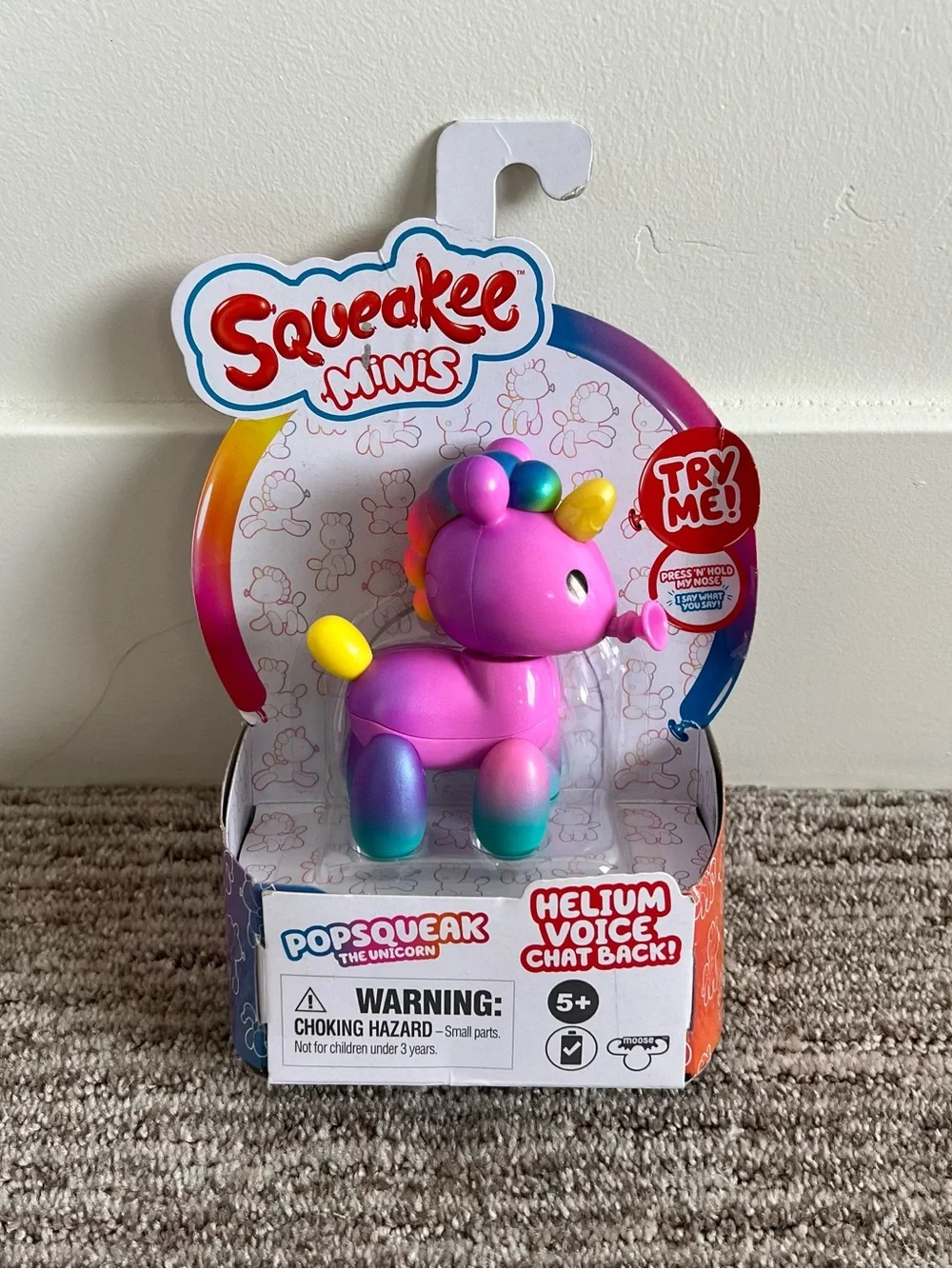 NWT Squeakee Minis Popsqueak Unicorn Toy